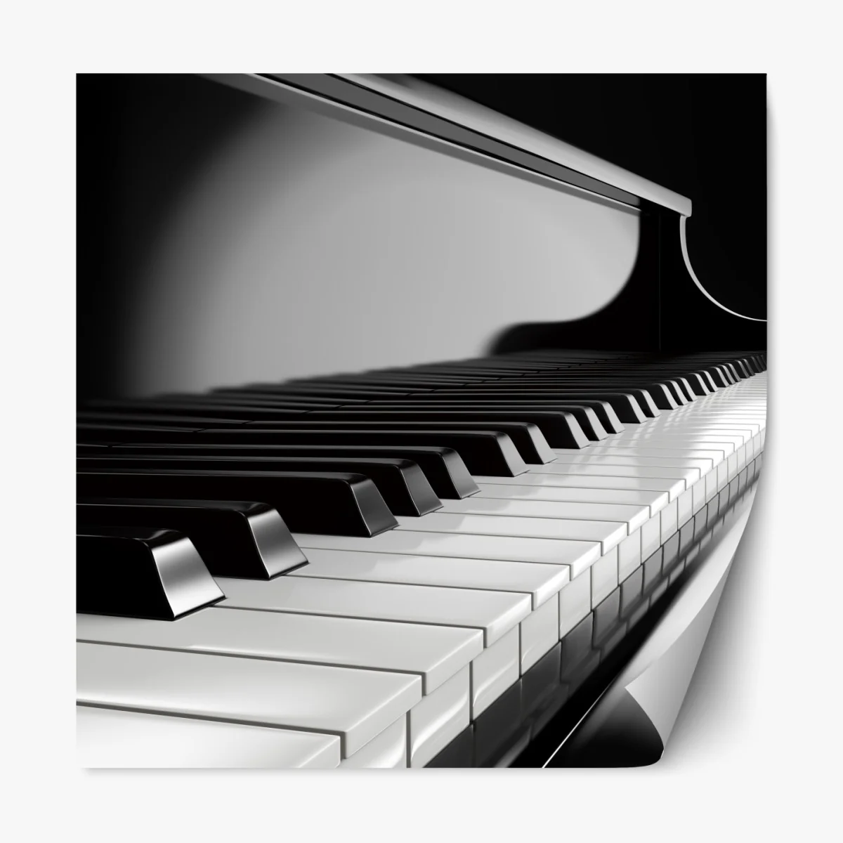 Naklejka repozycjonowalna eleganckie czarno-białe klawisze fortepianu – Wallissimo® Naklejka repozycjonowalna eleganckie czarno-białe klawisze fortepianu – Wallissimo®