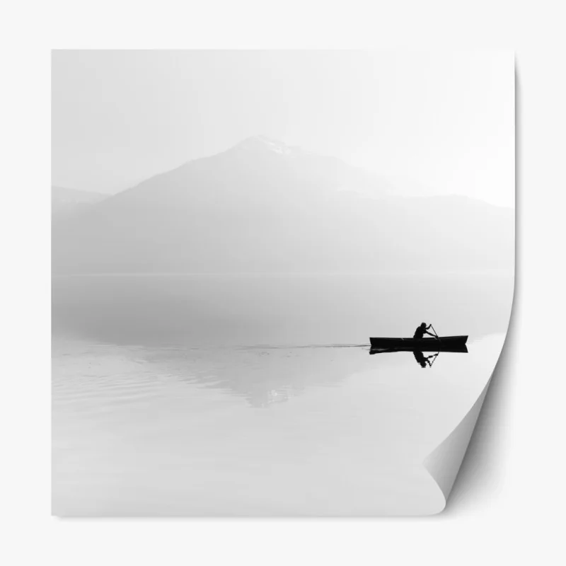 Naklejka repozycjonowalna Tower Bridge odbicie w odcieniach szarości – Wallissimo®