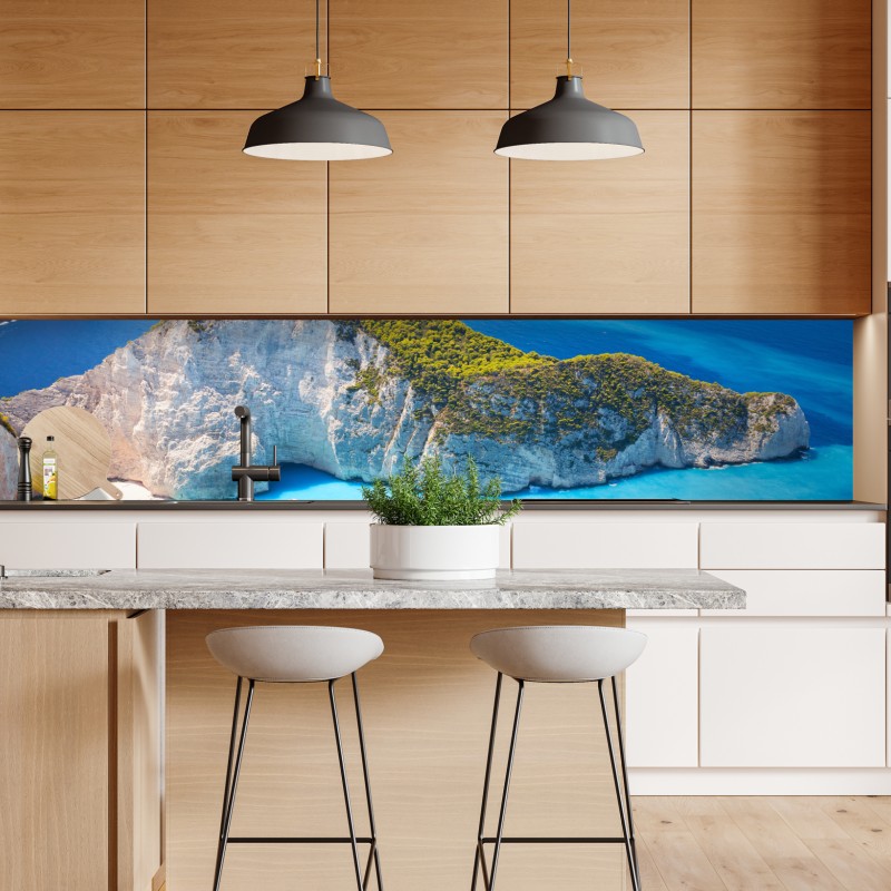 Naklejka repozycjonowalna słoneczna łąka o zachodzie słońca – Wallissimo®