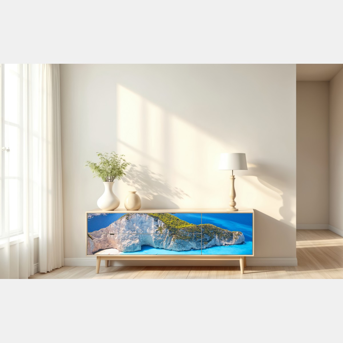 Naklejka repozycjonowalna Zatoka Navagio turkusowa zatoka, Zakynthos – Wallissimo® Naklejka repozycjonowalna Zatoka Navagio turkusowa zatoka, Zakynthos – Wallissimo®