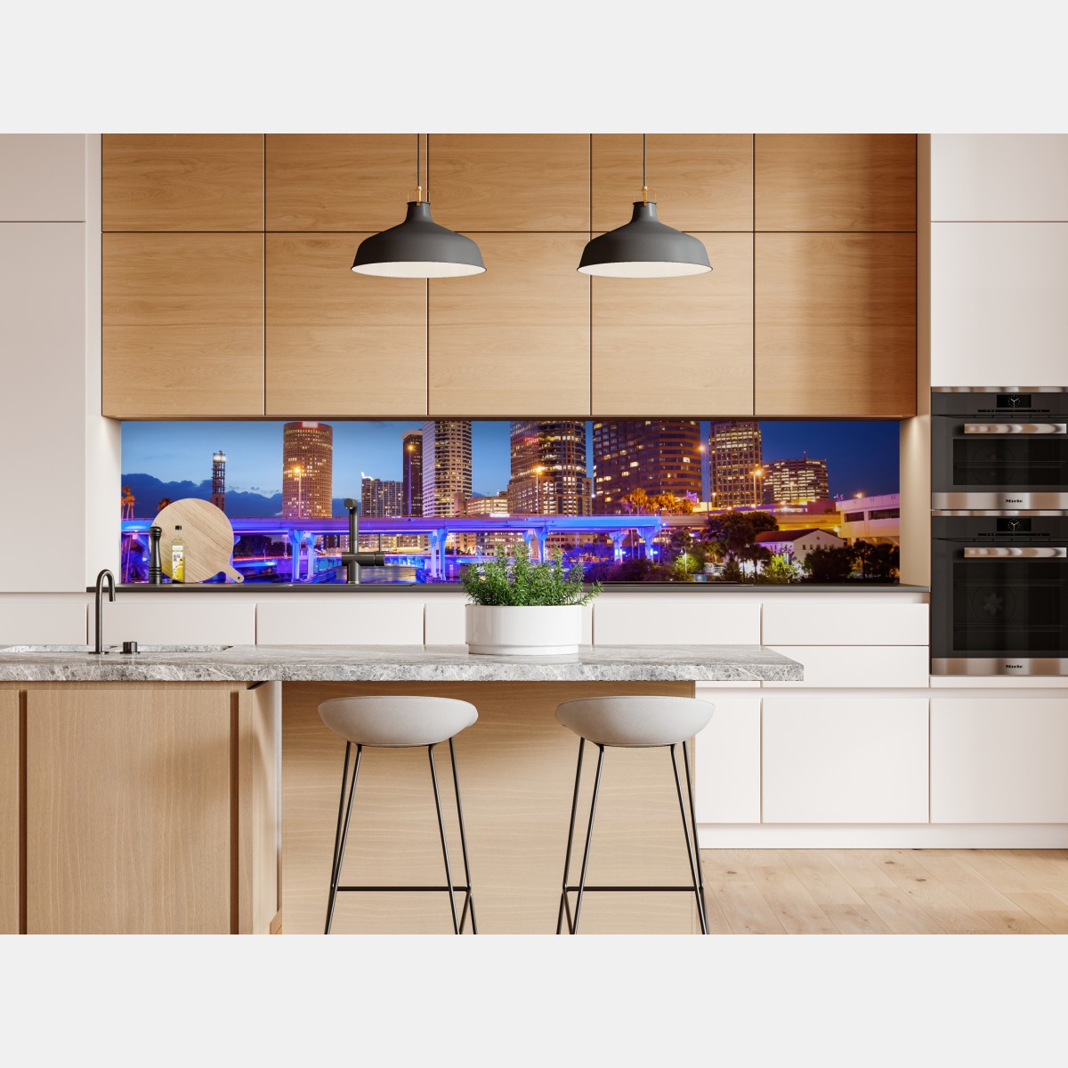 Naklejka repozycjonowalna panorama Tampa nocą – Wallissimo® Naklejka repozycjonowalna panorama Tampa nocą – Wallissimo®