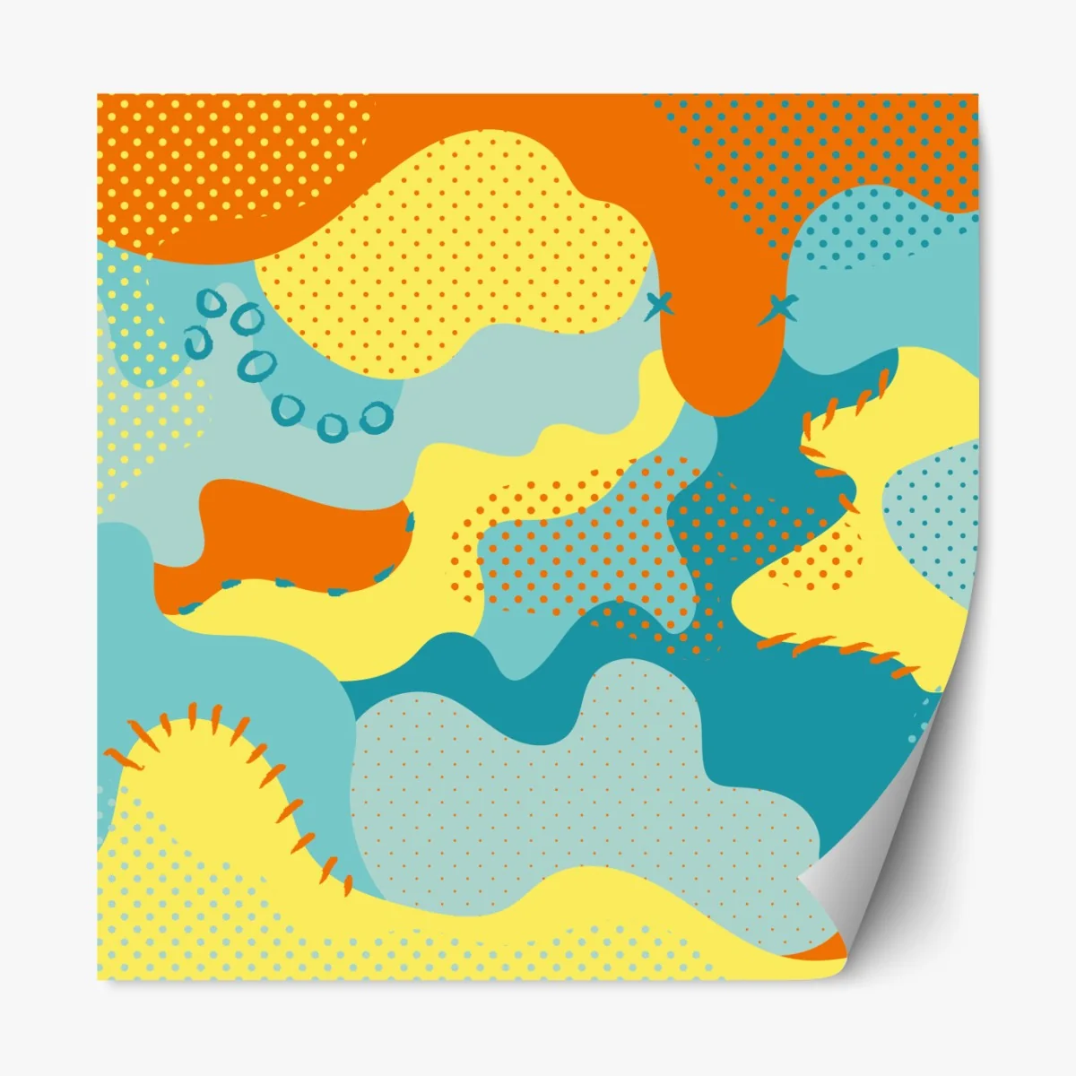 Naklejka repozycjonowalna żywy abstrakcyjny motyw pop-art – Wallissimo® Naklejka repozycjonowalna żywy abstrakcyjny motyw pop-art – Wallissimo®