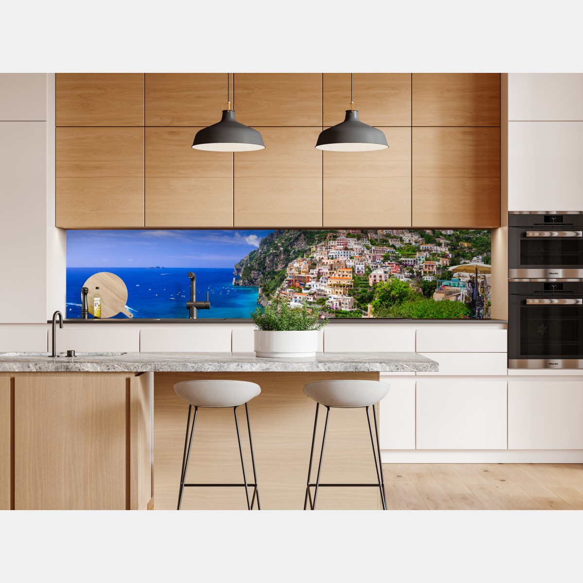 Naklejka repozycjonowalna słoneczna panorama Positano na Wybrzeżu Amalfi – Wallissimo® Naklejka repozycjonowalna słoneczna panorama Positano na Wybrzeżu Amalfi – Wallissimo®