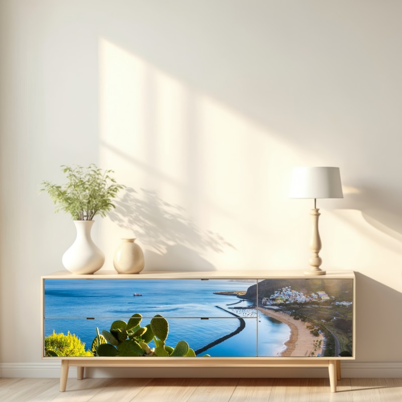 Naklejka repozycjonowalna słoneczna plaża Las Teresitas panorama – Wallissimo® Naklejka repozycjonowalna słoneczna plaża Las Teresitas panorama – Wallissimo®