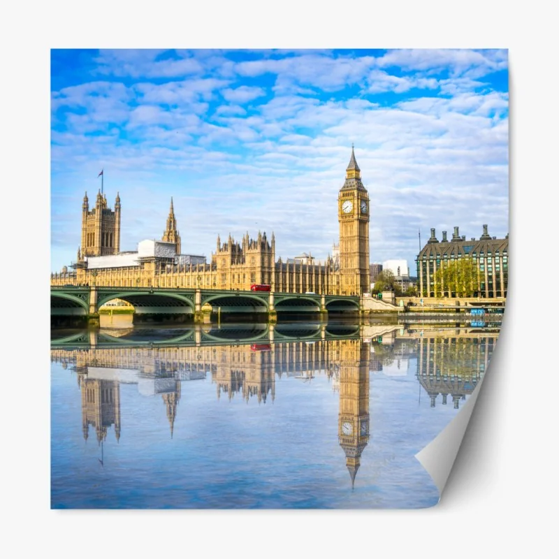 Naklejka repozycjonowalna złote liście w stylu line art – Wallissimo®