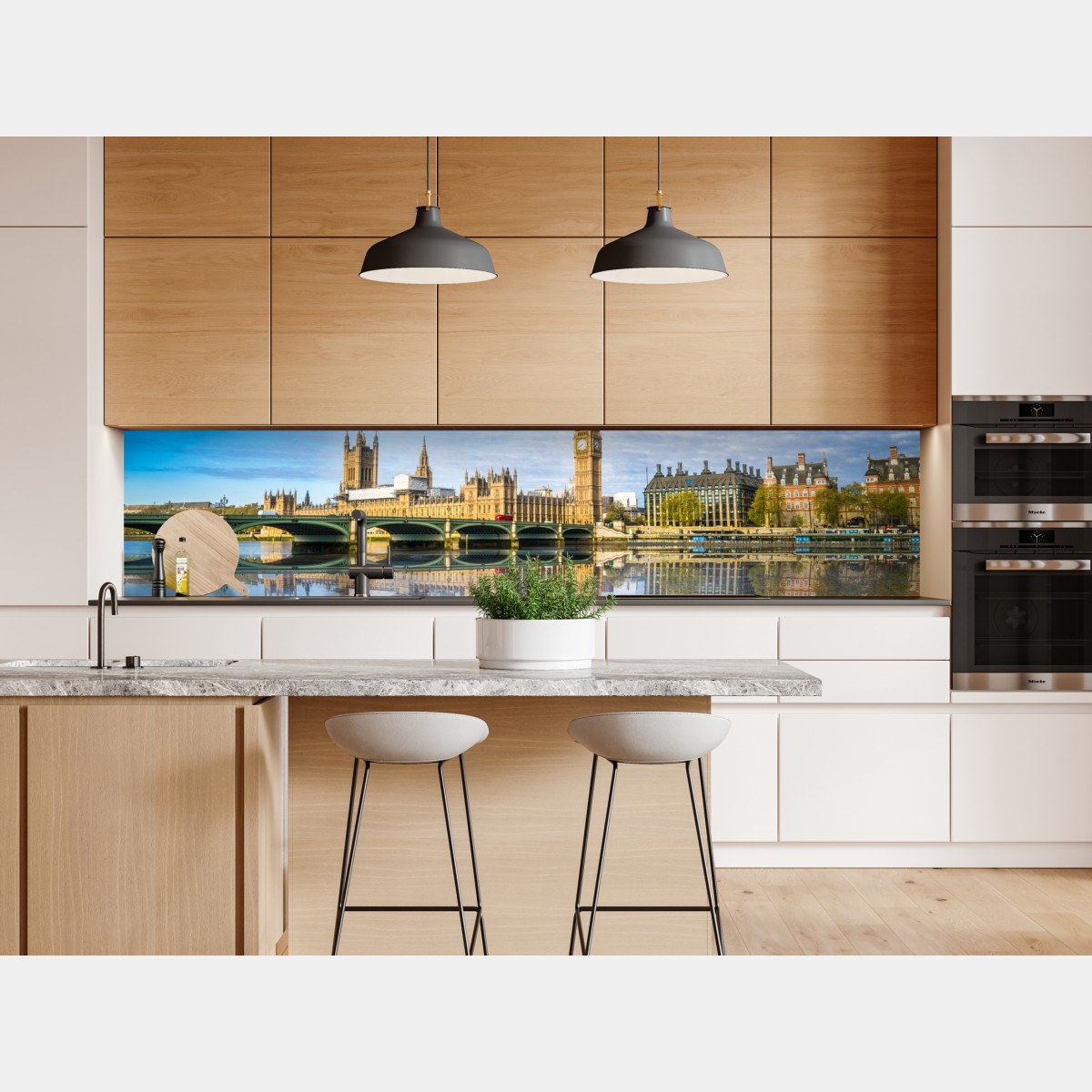 Naklejka repozycjonowalna Londyn panorama nad rzeką z odbiciem – Wallissimo® Naklejka repozycjonowalna Londyn panorama nad rzeką z odbiciem – Wallissimo®