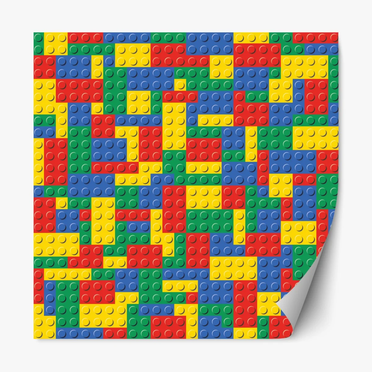 Naklejka repozycjonowalna kolorowy wzór klocków konstrukcyjnych – Wallissimo® Naklejka repozycjonowalna kolorowy wzór klocków konstrukcyjnych – Wallissimo®