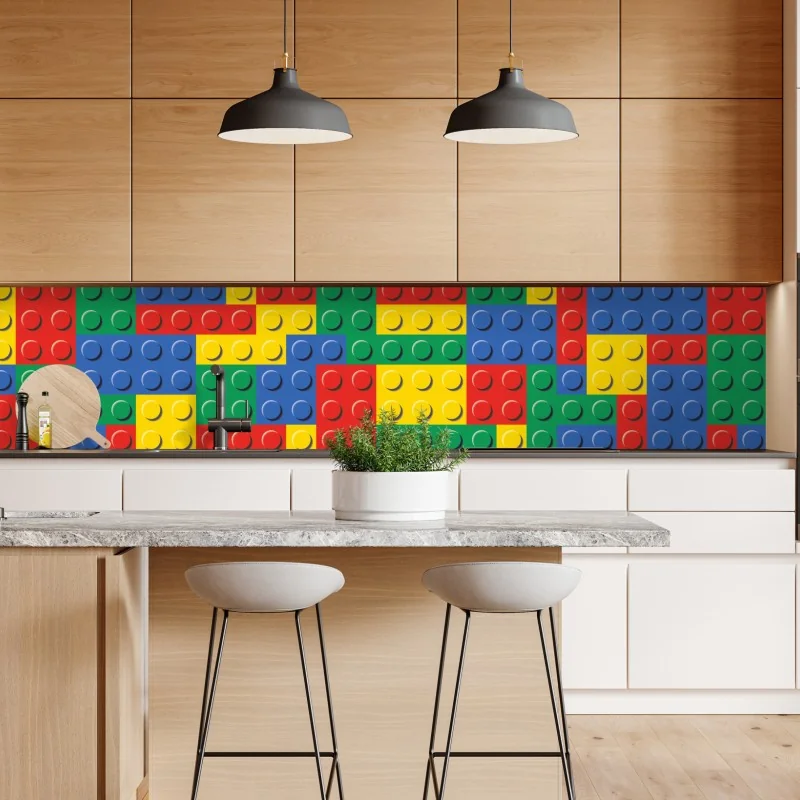 Naklejka repozycjonowalna japoński niebieski wzór seigaiha – Wallissimo®