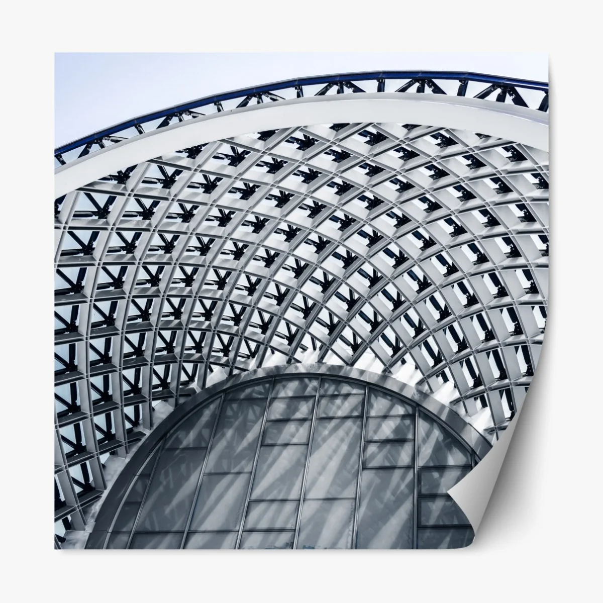 Naklejka repozycjonowalna geometryczny łuk nowoczesnej architektury – Wallissimo® Naklejka repozycjonowalna geometryczny łuk nowoczesnej architektury – Wallissimo®