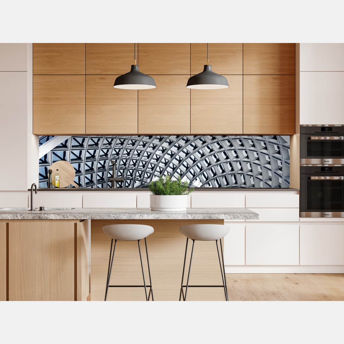 Naklejka repozycjonowalna geometryczny łuk nowoczesnej architektury – Wallissimo® Naklejka repozycjonowalna geometryczny łuk nowoczesnej architektury – Wallissimo®