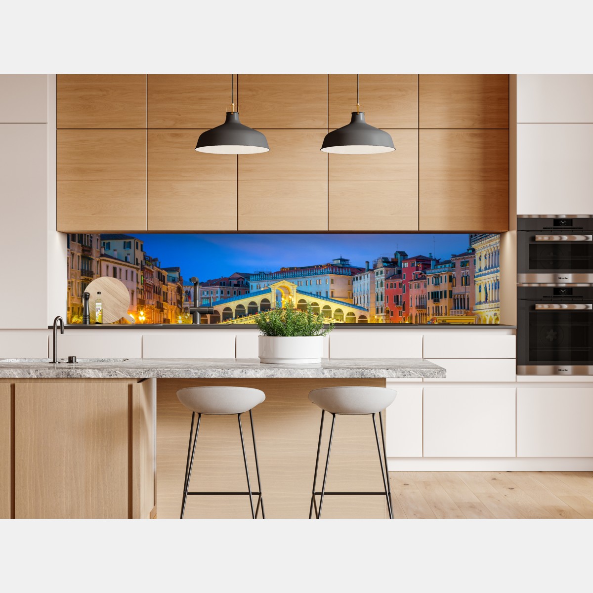 Naklejka repozycjonowalna most Rialto o zmierzchu, Wenecja – Wallissimo® Naklejka repozycjonowalna most Rialto o zmierzchu, Wenecja – Wallissimo®