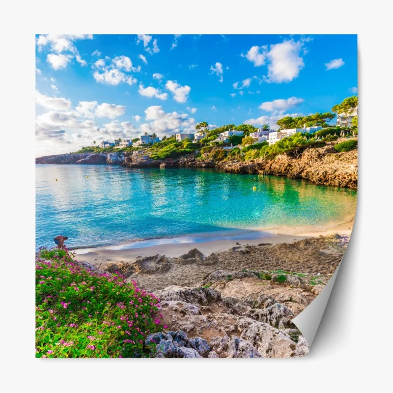 Naklejka repozycjonowalna tropikalny wzór botaniczny z tukanem – Wallissimo®