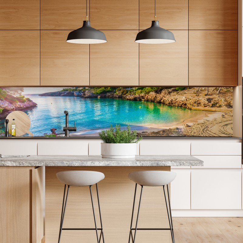 Naklejka repozycjonowalna tropikalny wzór botaniczny z tukanem – Wallissimo®