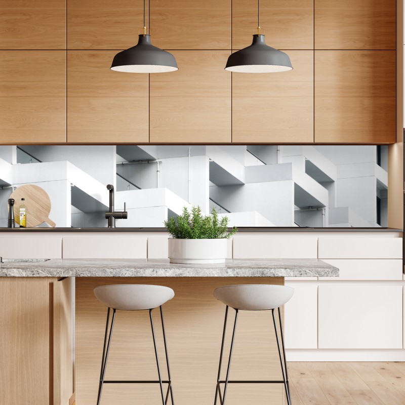 Naklejka repozycjonowalna biała betonowa fasada w geometrycznym wzorze – Wallissimo® Naklejka repozycjonowalna biała betonowa fasada w geometrycznym wzorze – Wallissimo®