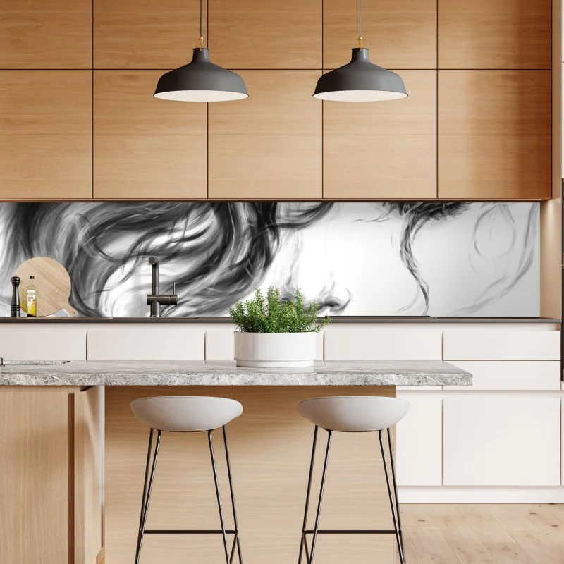 Naklejka repozycjonowalna mistyczny portret w złocie i błękicie – Wallissimo®