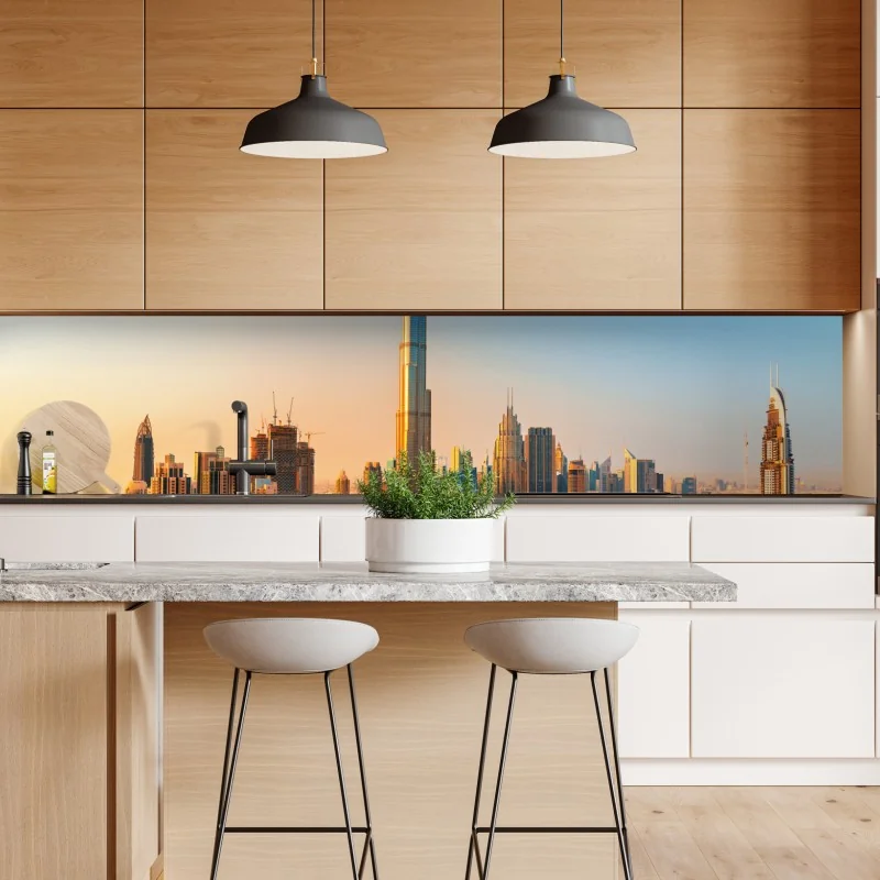 Naklejka repozycjonowalna odważne czerwone geometryczne bloki – Wallissimo®