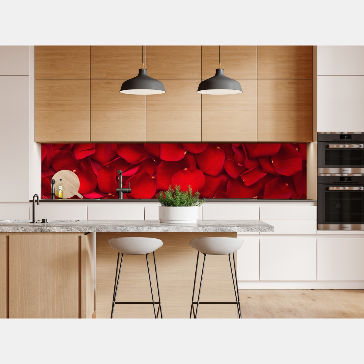 Naklejka repozycjonowalna czerwone płatki róż tło – Wallissimo® Naklejka repozycjonowalna czerwone płatki róż tło – Wallissimo®