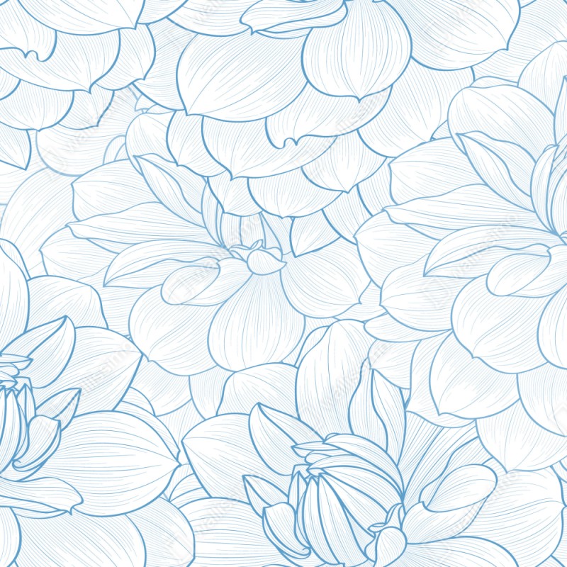 Naklejka repozycjonowalna delikatny niebieski motyw kwiatowy – Wallissimo® Naklejka repozycjonowalna delikatny niebieski motyw kwiatowy – Wallissimo®