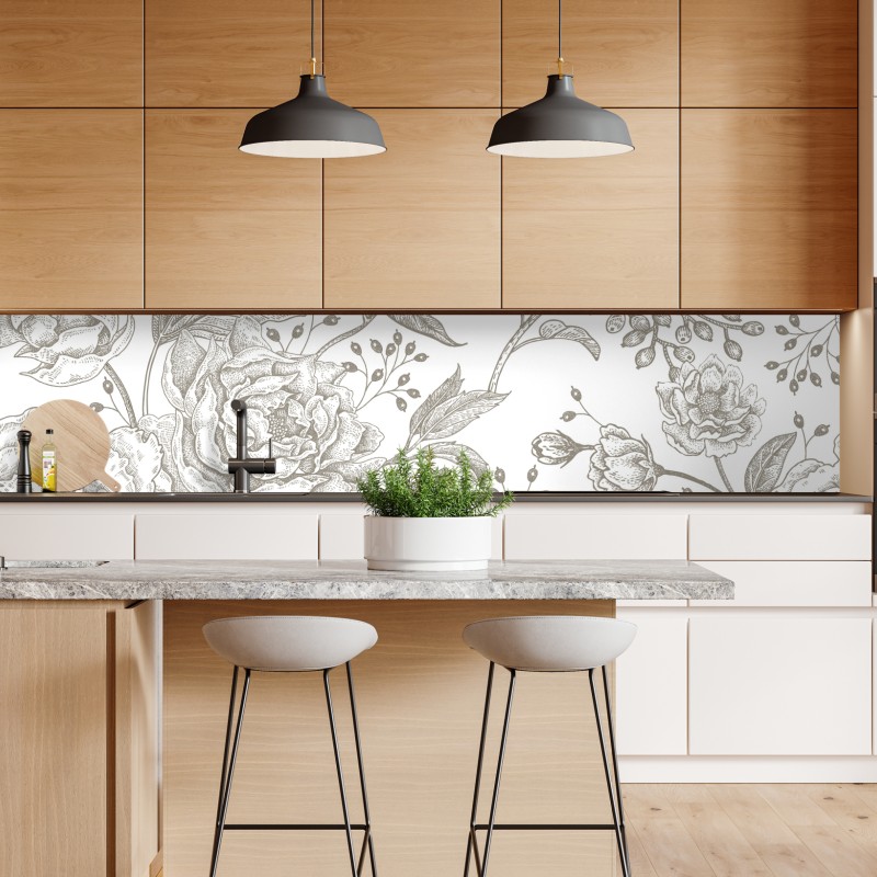 Naklejka repozycjonowalna ciemny marmur ze złotymi i kremowymi żyłami – Wallissimo®