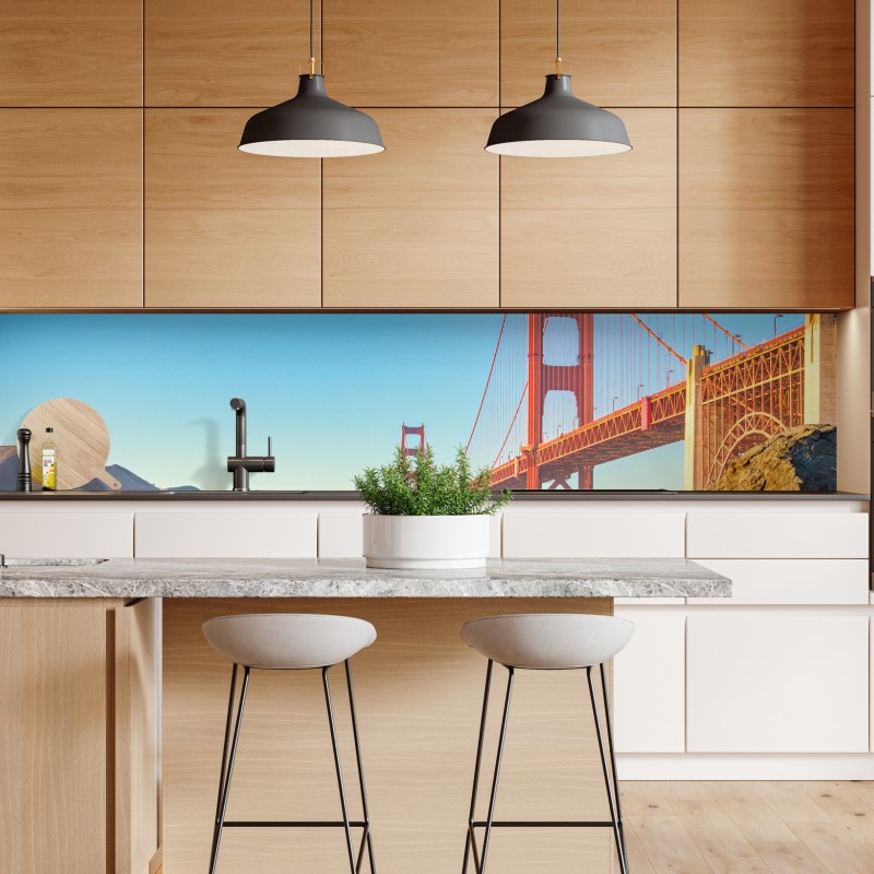 Naklejka repozycjonowalna spokojne drewniane molo o zachodzie słońca – Wallissimo®