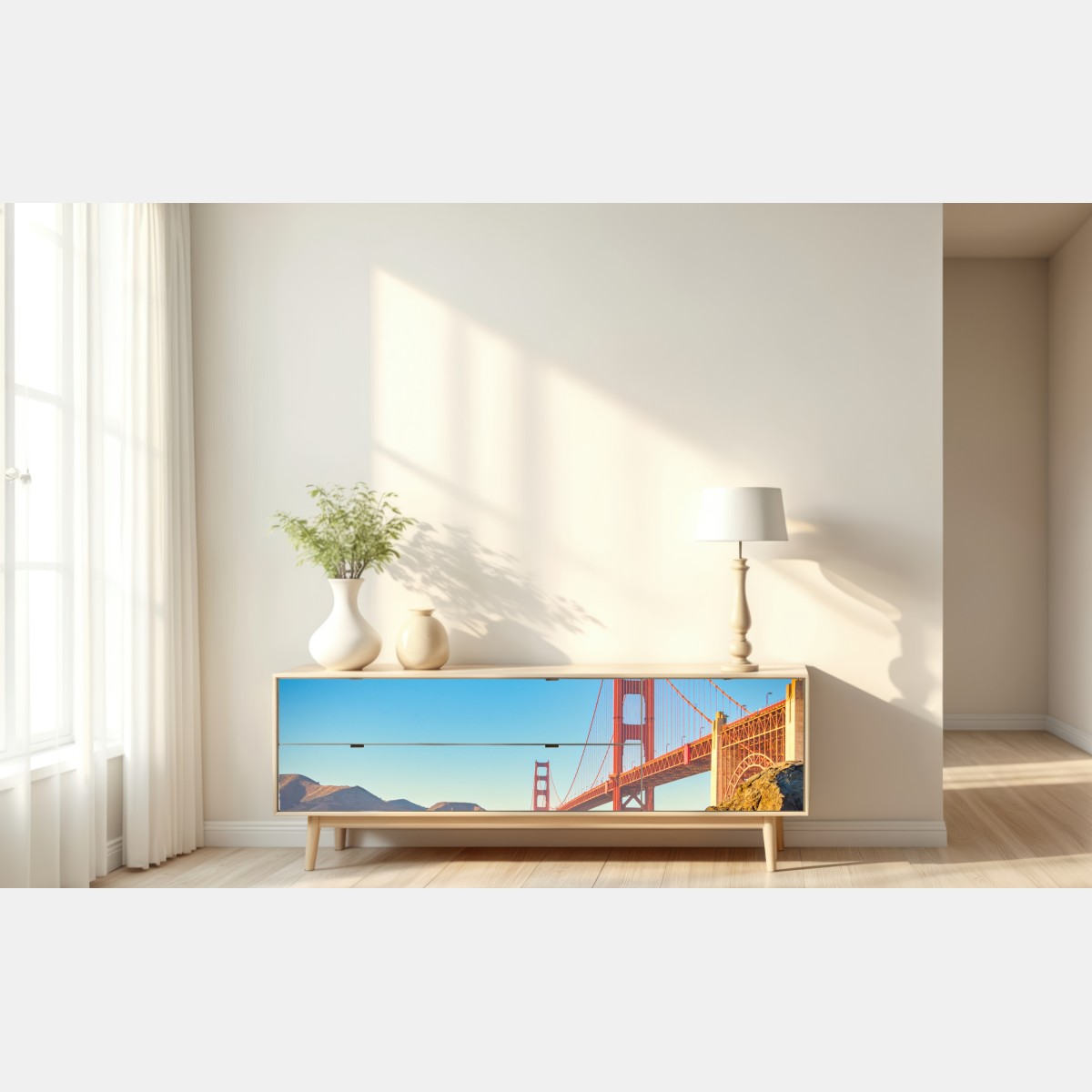 Naklejka repozycjonowalna most Golden Gate nad zatoką San Francisco – Wallissimo® Naklejka repozycjonowalna most Golden Gate nad zatoką San Francisco – Wallissimo®