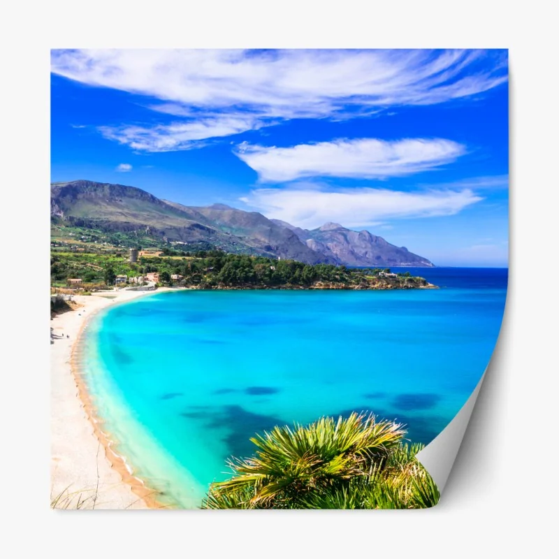 Naklejka repozycjonowalna kręta droga przez zielone wzgórza – Wallissimo®