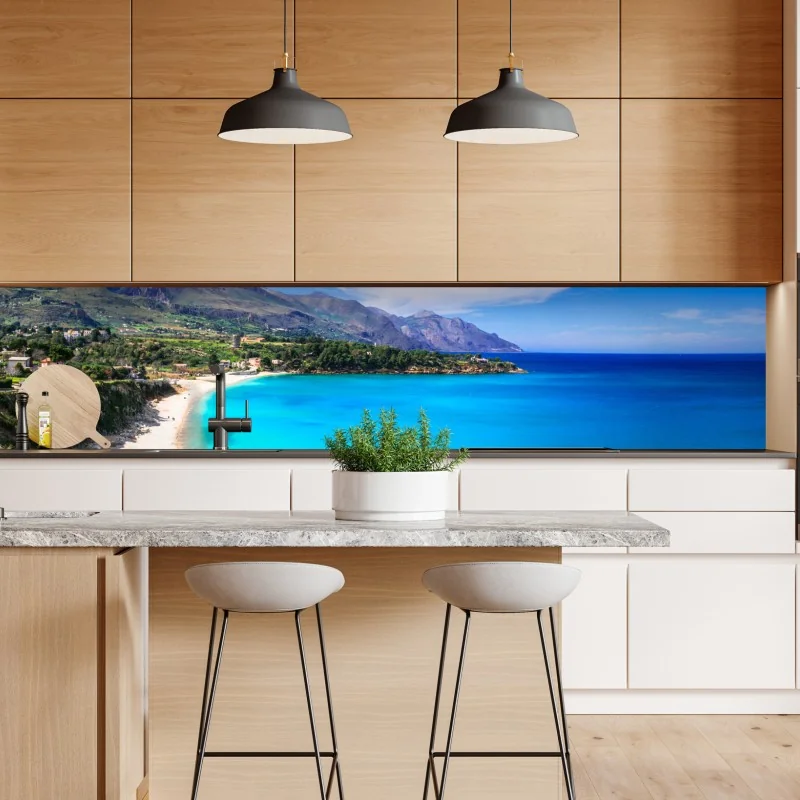 Naklejka repozycjonowalna kręta droga przez zielone wzgórza – Wallissimo®