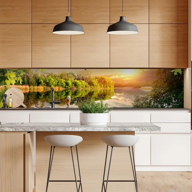 Naklejka repozycjonowalna różowy flaming w akwareli – Wallissimo®