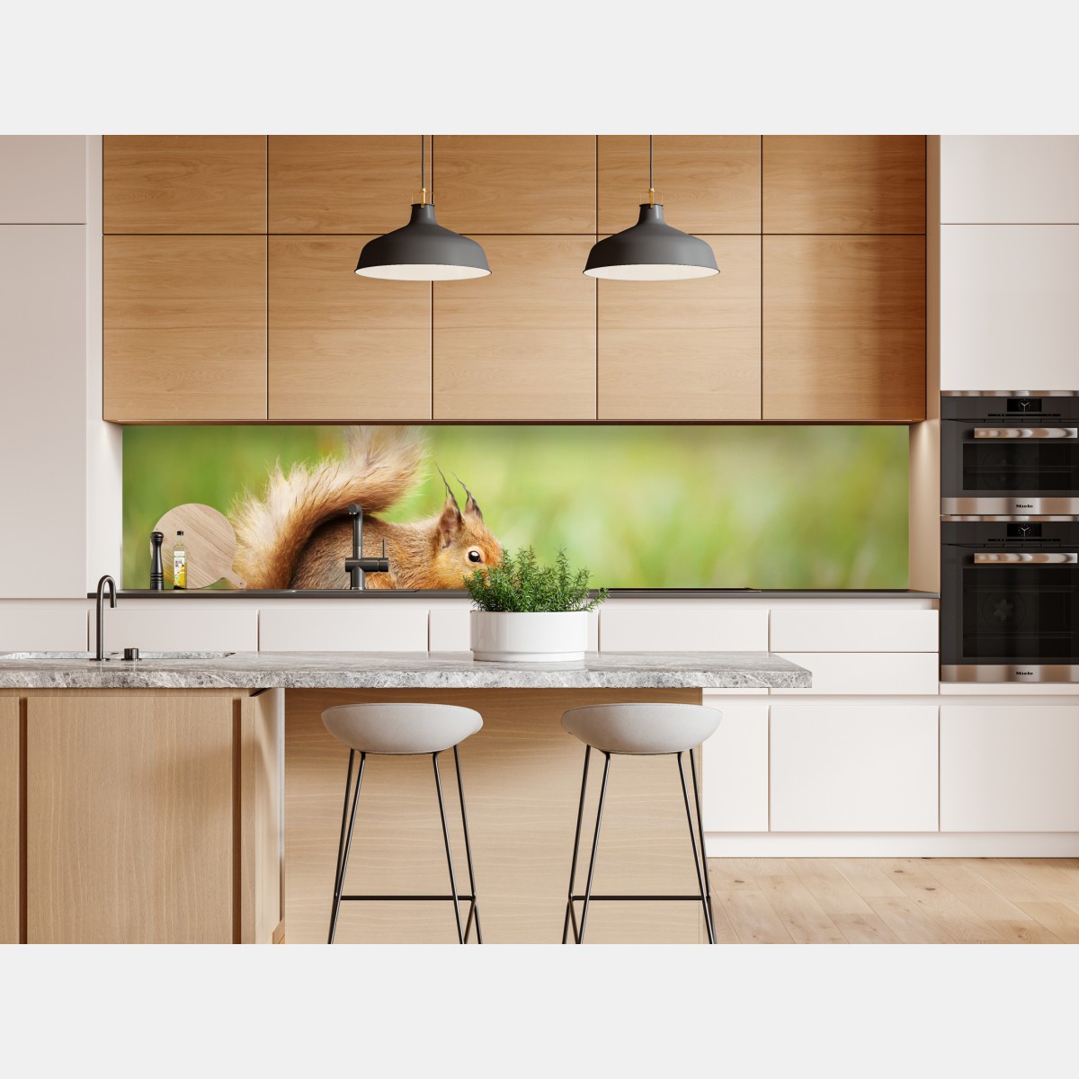 Naklejka repozycjonowalna ruda wiewiórka na mchu – Wallissimo® Naklejka repozycjonowalna ruda wiewiórka na mchu – Wallissimo®