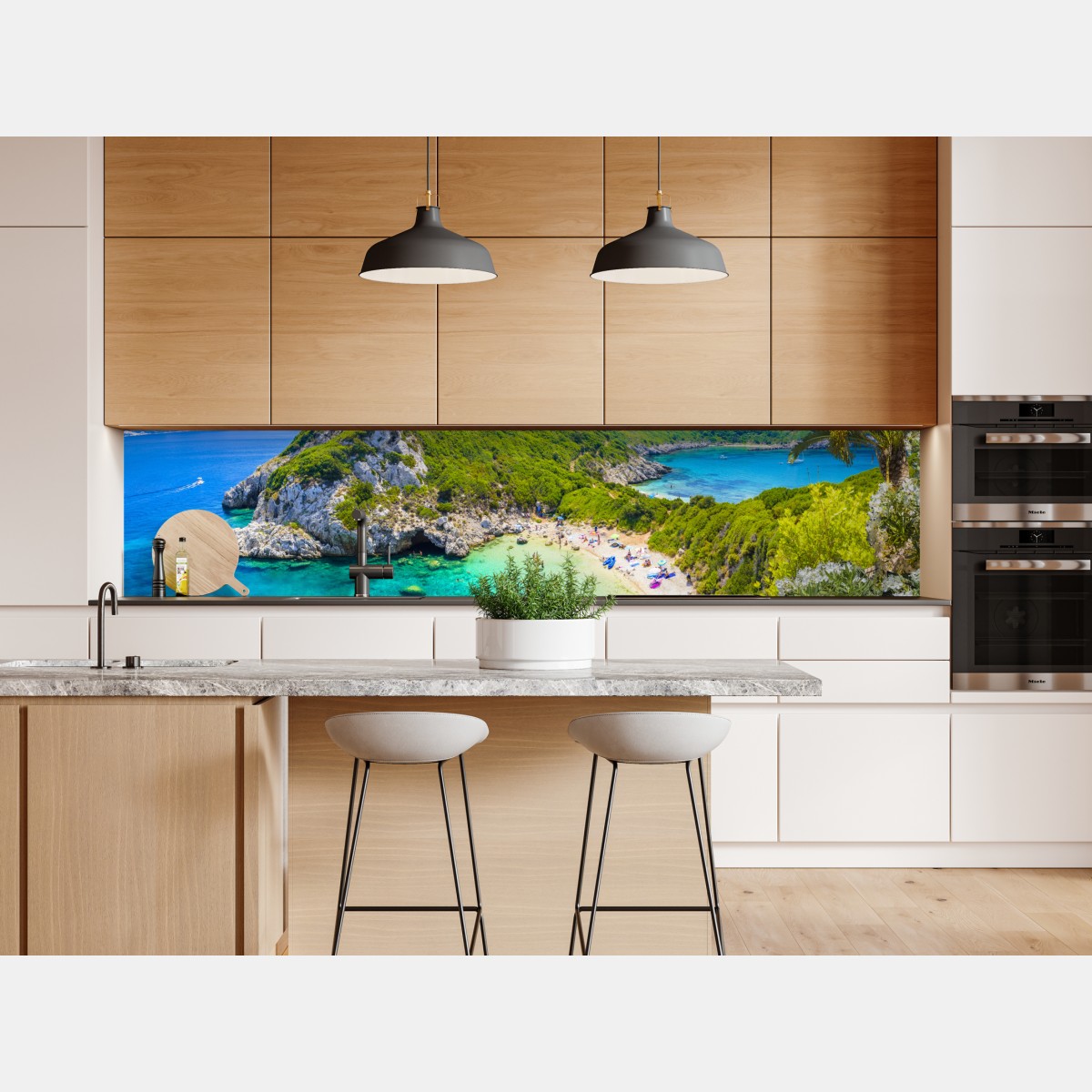 Naklejka repozycjonowalna Porto Timoni panoramiczna plaża, Korfu – Wallissimo® Naklejka repozycjonowalna Porto Timoni panoramiczna plaża, Korfu – Wallissimo®