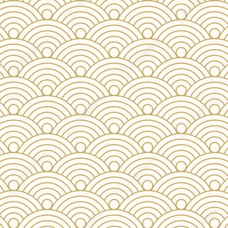 Naklejka repozycjonowalna złoty wzór seigaiha – Wallissimo® Naklejka repozycjonowalna złoty wzór seigaiha – Wallissimo®