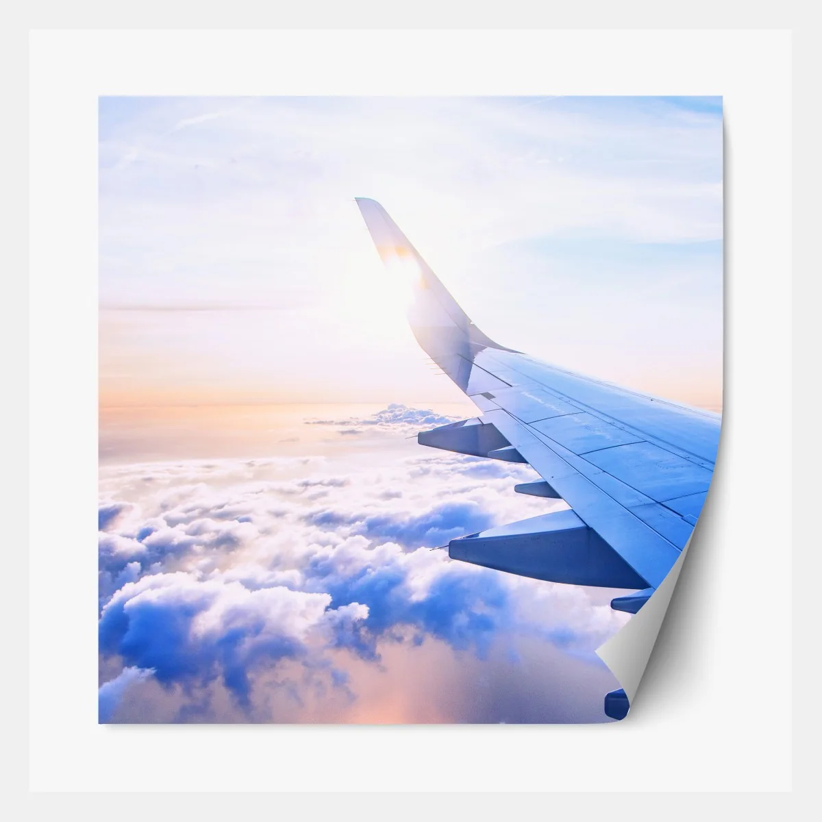 Naklejka repozycjonowalna ponad chmurami widok z lotu ptaka – Wallissimo® Naklejka repozycjonowalna ponad chmurami widok z lotu ptaka – Wallissimo®