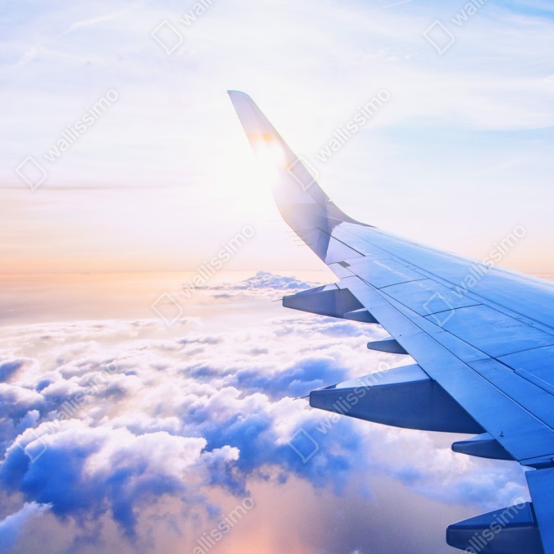 Naklejka repozycjonowalna ponad chmurami widok z lotu ptaka – Wallissimo® Naklejka repozycjonowalna ponad chmurami widok z lotu ptaka – Wallissimo®