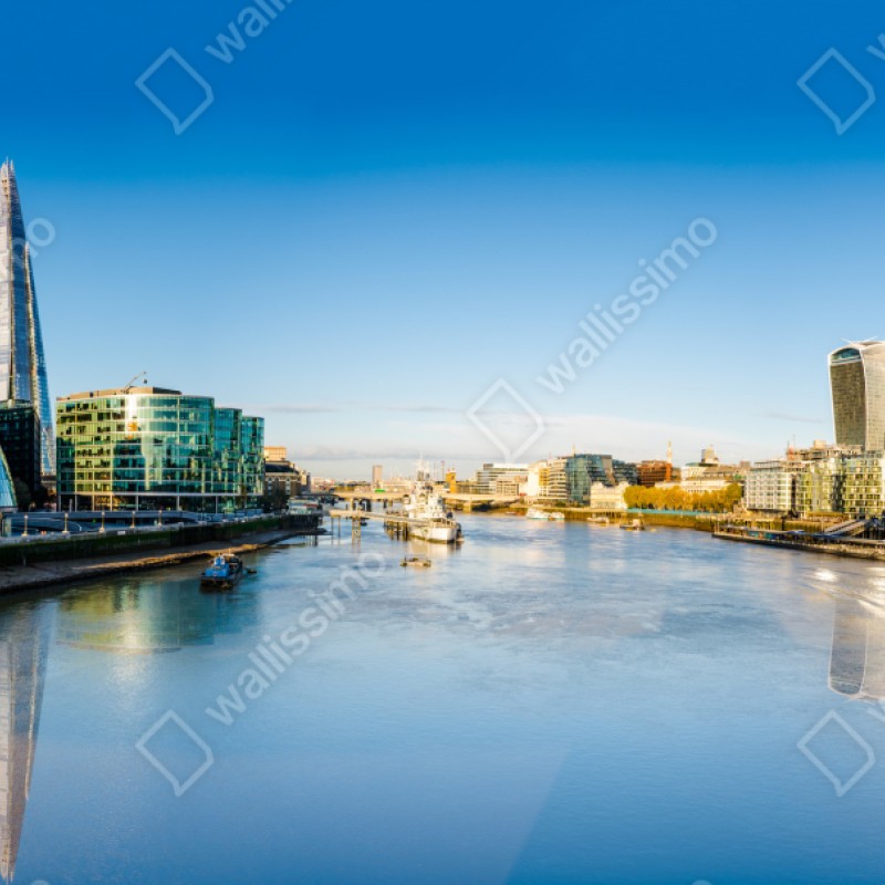 Naklejka repozycjonowalna Londyn panoramiczny widok nad Tamizą – Wallissimo® Naklejka repozycjonowalna Londyn panoramiczny widok nad Tamizą – Wallissimo®