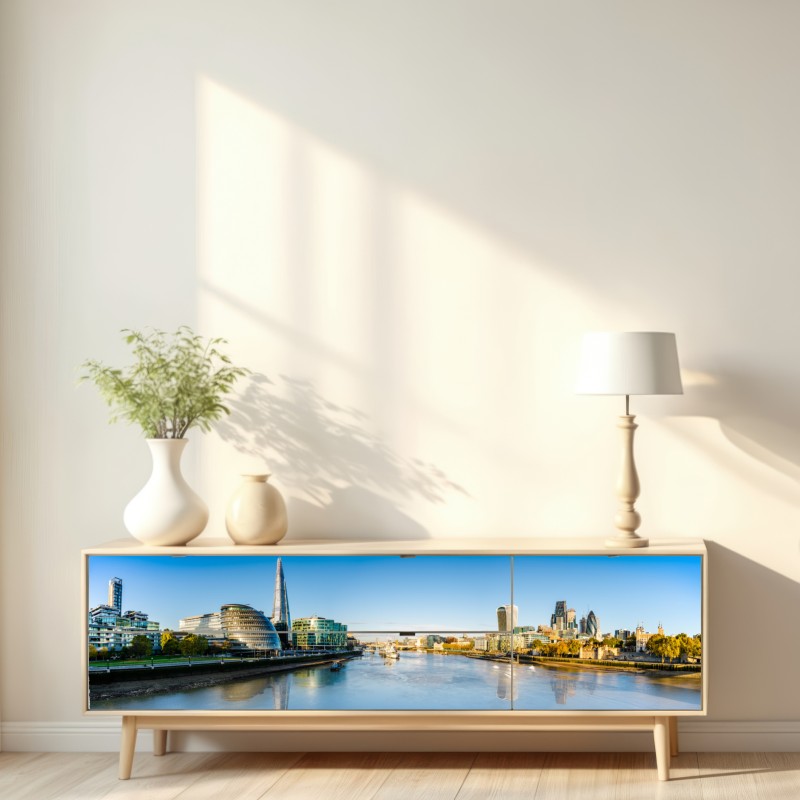 Naklejka repozycjonowalna Londyn panoramiczny widok nad Tamizą – Wallissimo® Naklejka repozycjonowalna Londyn panoramiczny widok nad Tamizą – Wallissimo®