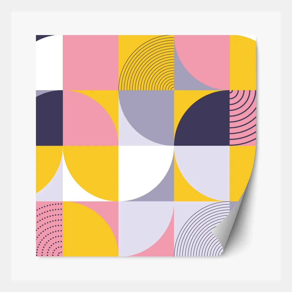 Naklejka repozycjonowalna pastelowa geometryczna mozaika – Wallissimo® Naklejka repozycjonowalna pastelowa geometryczna mozaika – Wallissimo®
