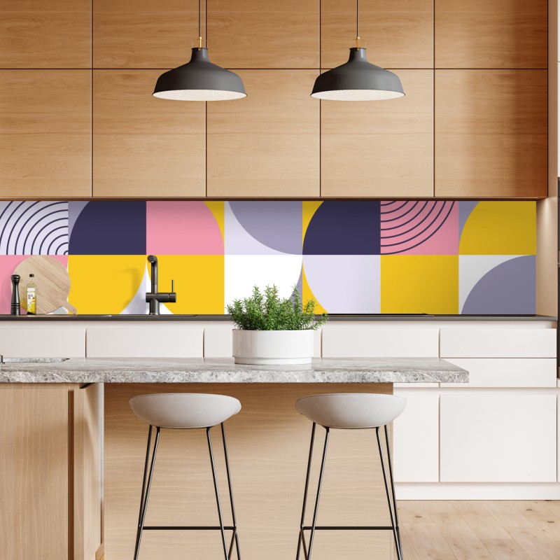 Naklejka repozycjonowalna tropikalny zachód słońca z sylwetkami palm – Wallissimo®