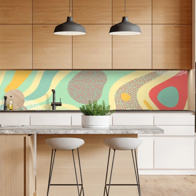 Naklejka repozycjonowalna elegancki czerwony flaming na czarnym tle – Wallissimo®