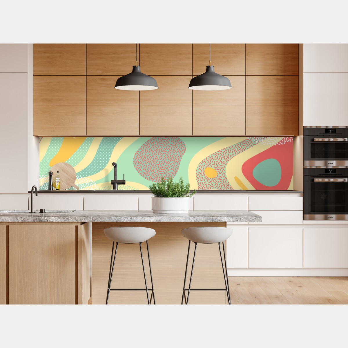 Naklejka repozycjonowalna pastelowy organiczny wzór abstrakcyjny – Wallissimo® Naklejka repozycjonowalna pastelowy organiczny wzór abstrakcyjny – Wallissimo®