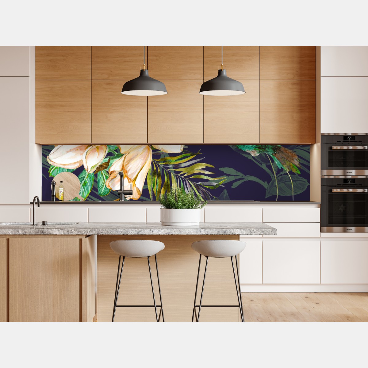 Naklejka repozycjonowalna tropikalne kolibry i plumeria w akwareli – Wallissimo® Naklejka repozycjonowalna tropikalne kolibry i plumeria w akwareli – Wallissimo®