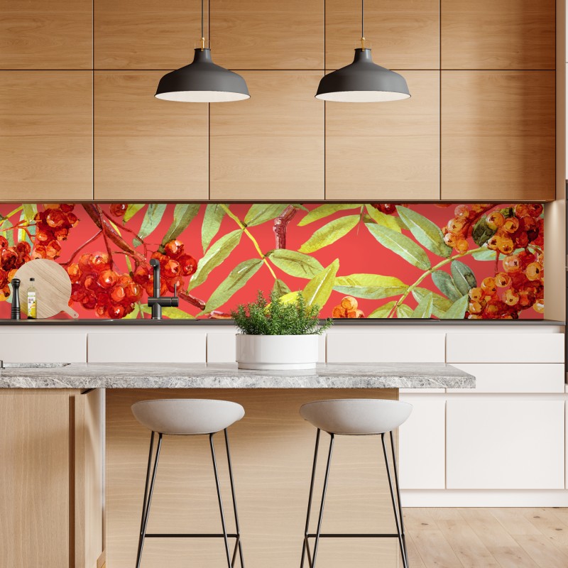 Naklejka repozycjonowalna botaniczny wzór z cytrynami – Wallissimo®