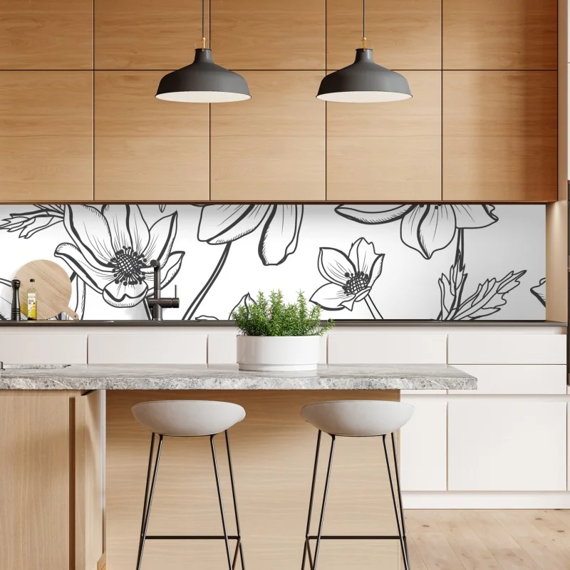 Naklejka repozycjonowalna tropikalny wzór z tukanami – Wallissimo®