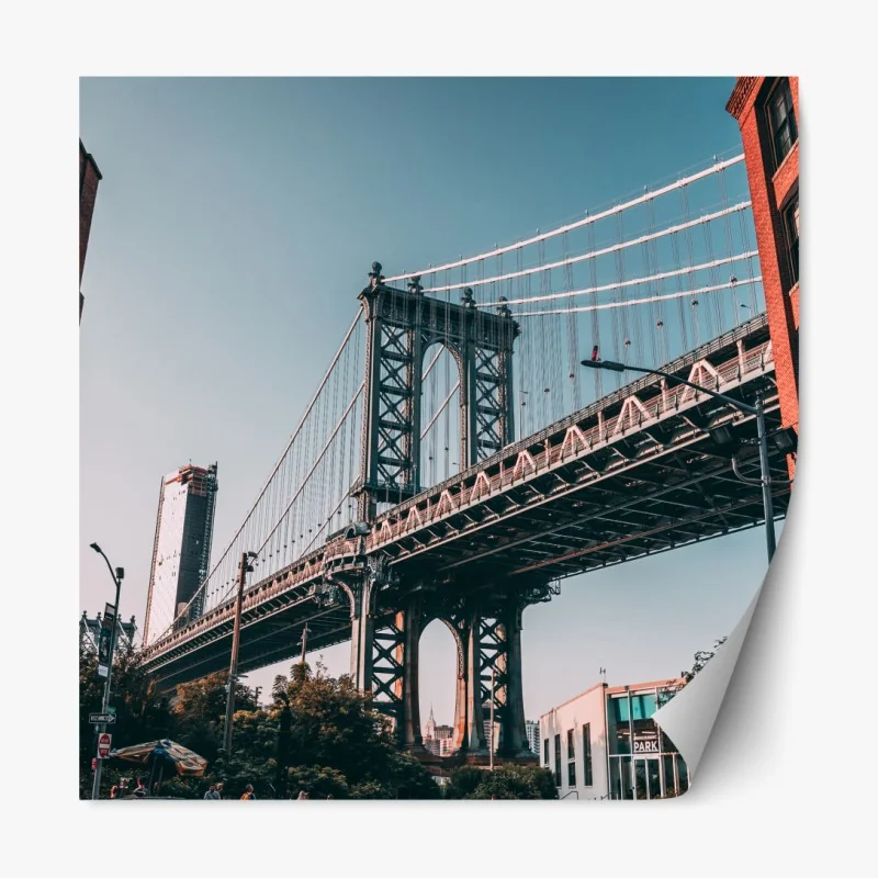 Naklejka repozycjonowalna zaczarowany zielony leśny strumień – Wallissimo®