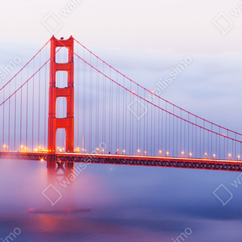 Naklejka repozycjonowalna Golden Gate most we mgle – Wallissimo® Naklejka repozycjonowalna Golden Gate most we mgle – Wallissimo®