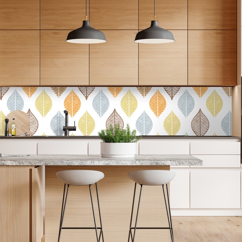 Naklejka repozycjonowalna jesienne wodospady w malowniczym lesie – Wallissimo®