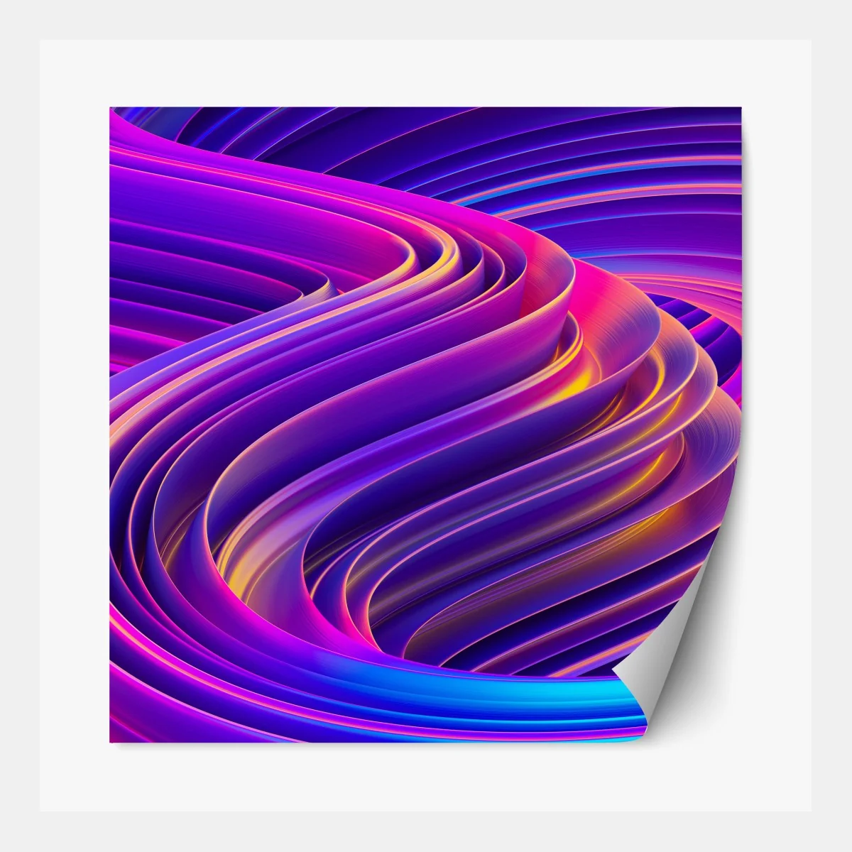 Naklejka repozycjonowalna intensywny fioletowy 3d wir wstęg – Wallissimo® Naklejka repozycjonowalna intensywny fioletowy 3d wir wstęg – Wallissimo®