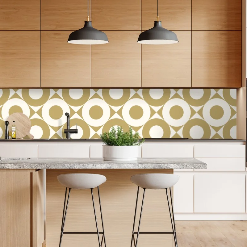 Naklejka repozycjonowalna słoneczny taras śródziemnomorski z widokiem na morze – Wallissimo®