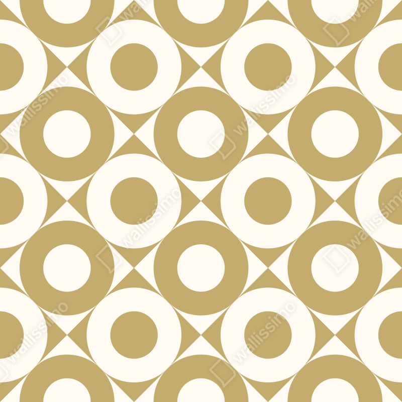 Naklejka repozycjonowalna złoty geometryczny wzór z kołami – Wallissimo® Naklejka repozycjonowalna złoty geometryczny wzór z kołami – Wallissimo®