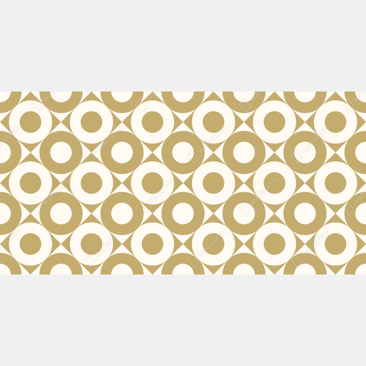 Naklejka repozycjonowalna złoty geometryczny wzór z kołami – Wallissimo® Naklejka repozycjonowalna złoty geometryczny wzór z kołami – Wallissimo®