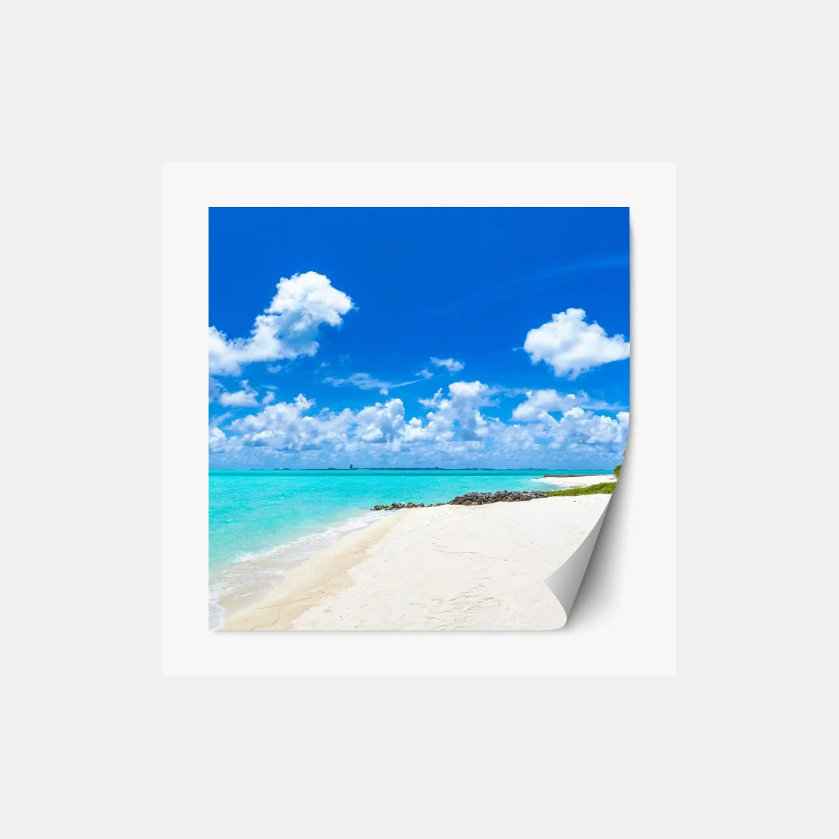 Naklejka repozycjonowalna Malediwy turkusowa plaża panorama – Wallissimo® Naklejka repozycjonowalna Malediwy turkusowa plaża panorama – Wallissimo®